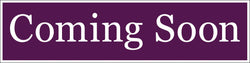 On a purple background the words Coming Soon are centered on the sign in white text