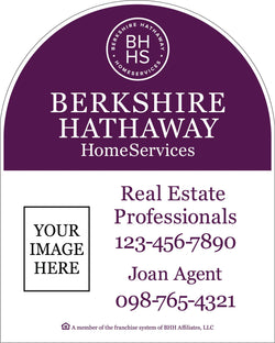 24" x 30" Berkshire Hathaway Agent Branded Tombstone Panel