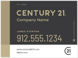 Century 21 Agent Branded Mosaic Yard Sign in Black