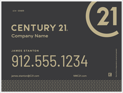 Century 21 Agent Branded Large Seal Yard Sign in Black