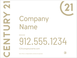 Century 21 Broker Branded Wordmark Yard Sign