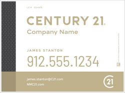 Century 21 Agent Branded Mosaic Yard Sign in White