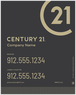 24" x 30" Century 21 Mosaic Dual Agent Yard Sign
